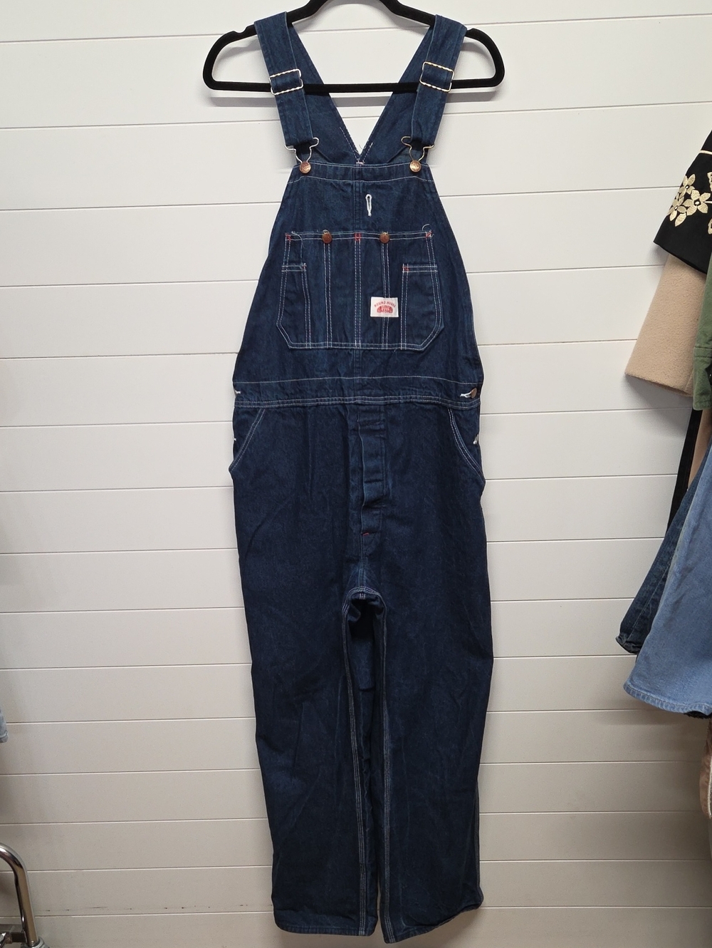 Round House Denim Overalls Mens Size 38×30 Made in The Usa
